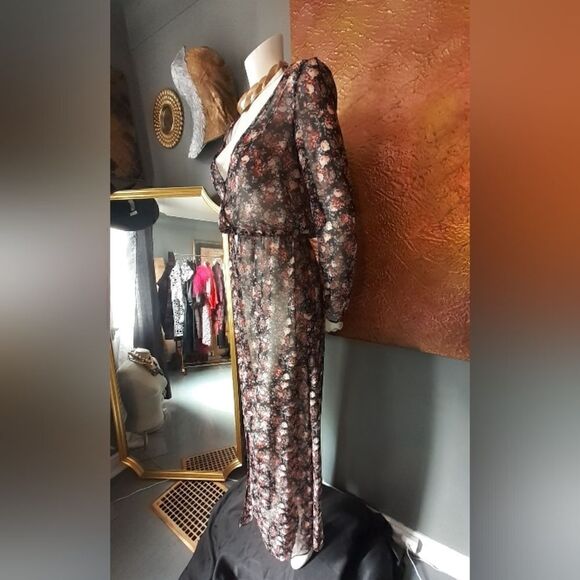 Zara Chiffon Floral Maxi Dress - Picture 9 of 16